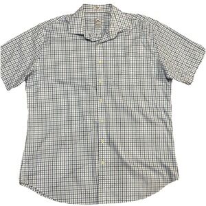 PETER MILLAR NANO LUXE MENS XL Blue‎ Purple White Shirt Sleeve Cotton Shirt